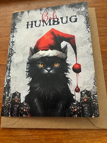 Gothic themed christmas card - christmas,