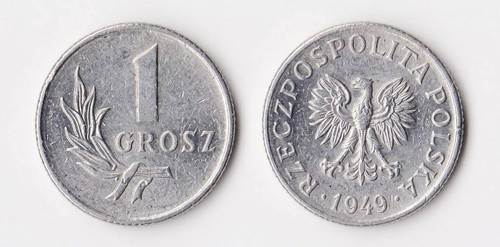 Poland grosz 1949 39 aunc - poland,