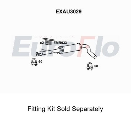 Rear muffler silencer - silencer, insert