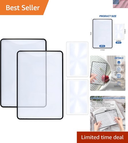 4pcs page magnifying sheets - 3x,