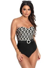 Pour Moi Casablanca Swimsuit Tummy Control Strapless Womens Swimwear 24409