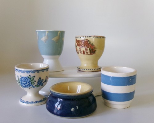 Five odd egg cups including - five,