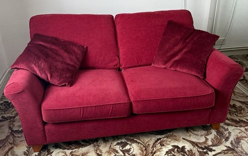 Sofa bed seater red - seater, woven