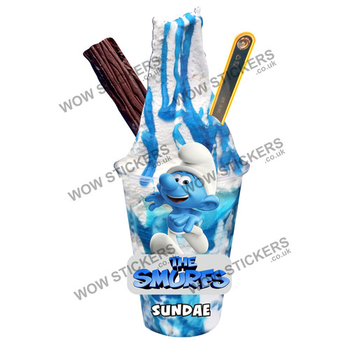 The smurfs ice cream sundae - the,