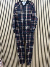 Men’s Plaid Hooded Jumpsuit