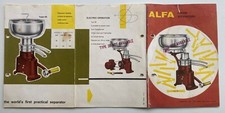 ALFA LAVAL CREAM SEPARATORS Type 32 Type 36 MODEL 30 18 50 Gallons BROCHURE 1953