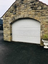 WHITE ELECTRIC ROLLER SHUTTER GARAGE DOOR