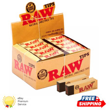 RAW Unbleached Rolling Paper Roach Tips Booklets Authentic Original Tips