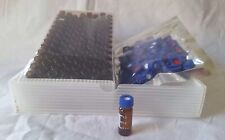 1.5ml Amber Glass vial tube bottle X 100 with screw cap 32mm x 11mm septa