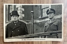 WW2 Postcard. Winston Churchill ?? General Eisenhower ??