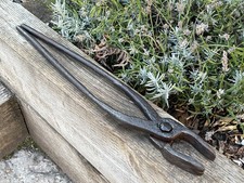 Vintage Heavy Duty Blacksmith Tongs 19-3/4" Long Old Tool