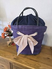 BAGATELLE FRANCE Large Woven Jute Shopper/Beach Bag, pull tie fastening, Big Bow
