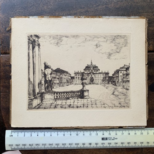 Signed etching drypoint - etching/drypoint, on