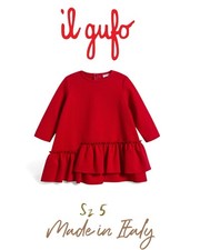 IL GUFO sz 5 Girls Red Dress