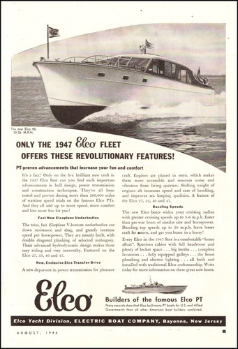 1946 motorboat elco 1947 - motorboat,