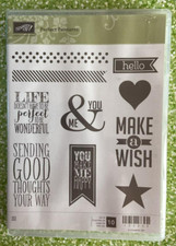 Stampin' Up Perfect Pennants Stamp Set Make a Wish Star Heart UK Seller 2261