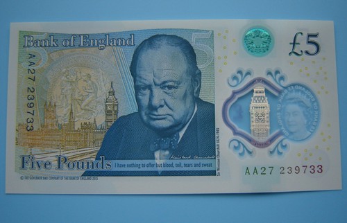 Serial new five pound - serial, £5