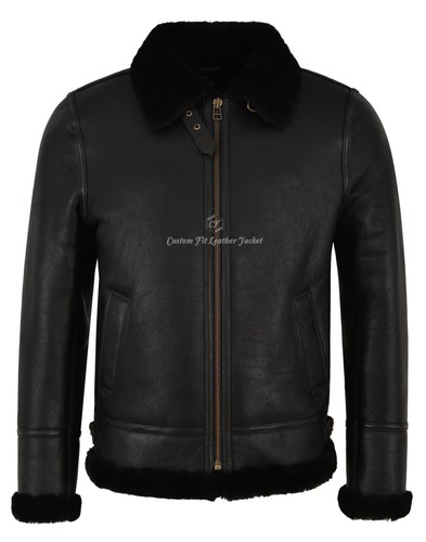Men black fur shearling - men's,