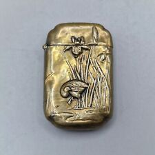 Rare Japanese Brass Vesta Case Match Safe Holder