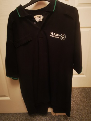 John ambulance black polo - st, t