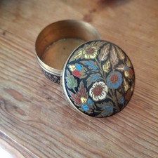 Vintage Brass And Enamel