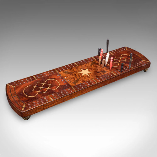 Antique cribbage board - cribbage,