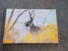 Hare Canvas Wall Art, Framed Print, Large Abstract Animal Home Decor