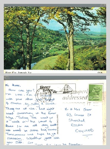 Vintage postcard river wye - -,