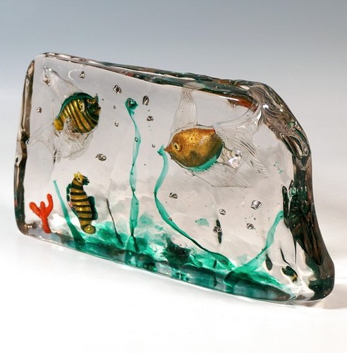 Large murano glass aquarium - glass,