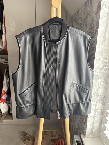 Allsaints leather sleeveless - allsaints,