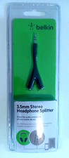 Belkin 3.5mm Stereo Headphone Splitter (1:2) - Cable Not Included