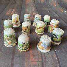 Lot Bundle China Thimbles Animals Country Life Farm Seahorse Badger Fox Bushbaby