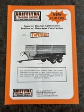 Griffiths Trailers Leaflet…. Classic 1983 Farming Tipper Silage Dumper Ford MF