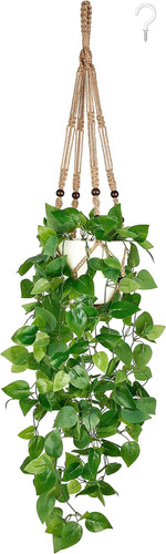 Fake hanging plant with pot - plant,