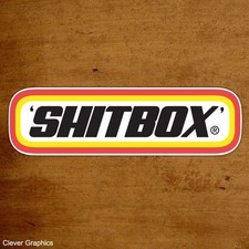 Funny SHITBOX Ratlook Euro Style Retro Laminated Vinyl Car Sticker Decal