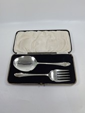 Vintage EPNS Serving Spoon & Fork CWF S EP Charles William Fletcher Sheffield
