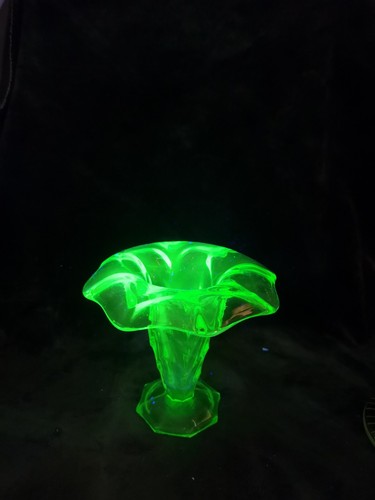 Uranium glass posy vase