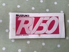 SUZUKI RV50 A RV 50 A GENUINE OWNERS MANUAL