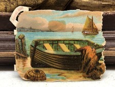 Victorian Scrap "Fishing Boat"