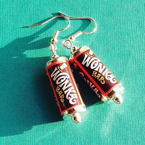 Unique wonka bar earrings - bar,