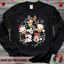 Mickey And Friends Christmas Jumper, Disney Xmas Sweater, Xmas Party Top2422