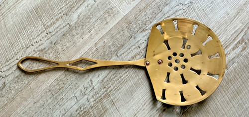 Vintage brass skimmer chestnut - brass,