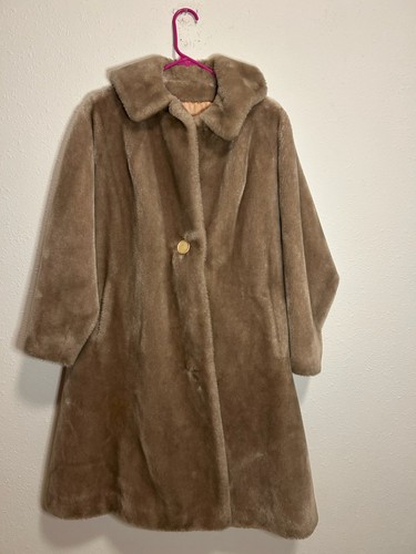 Vintage faux fur swing coat - coat,