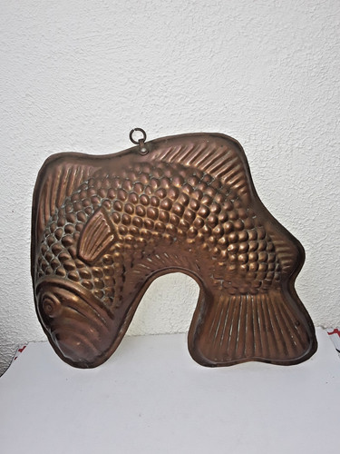Copper mould large fish - copper,