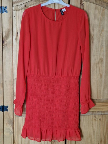 Divided red chiffon long - hm,