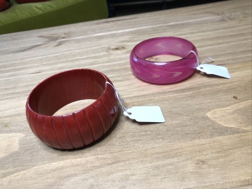 Bakelite bangle bracelet red - bangle,