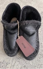 Mou Trainers Boots Size 4 Women's Black Leather