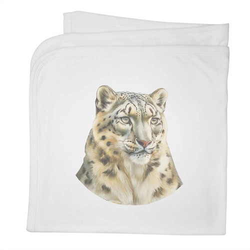 Snow leopard portrait cotton - leopard, portrait'