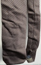 Mens Giorgio Armani Made In Italy 100% Silk Brown Multi Patterned Tie 3.75" Wide