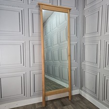 Solid Oak Cheval Mirror -